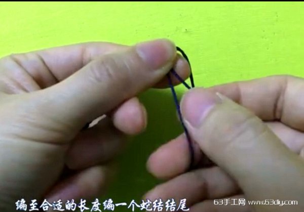 蝴蝶结手链编法 第17步